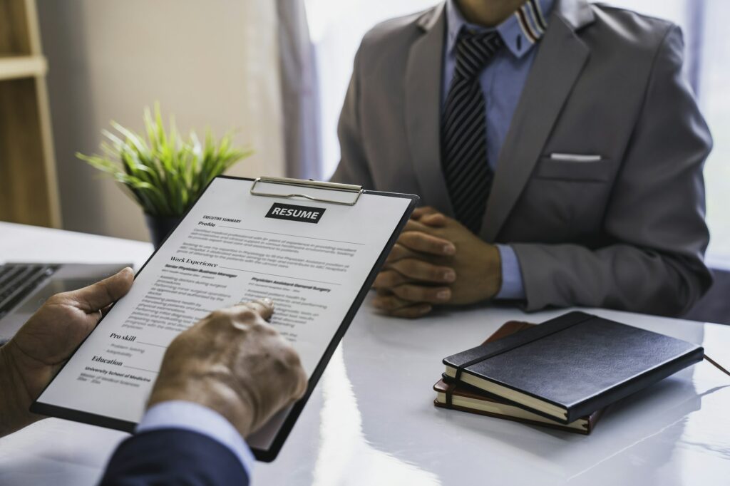 Team discussing recruitment strategy